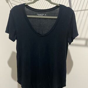 Abercrombie & Fitch Navy V-Neck Tee